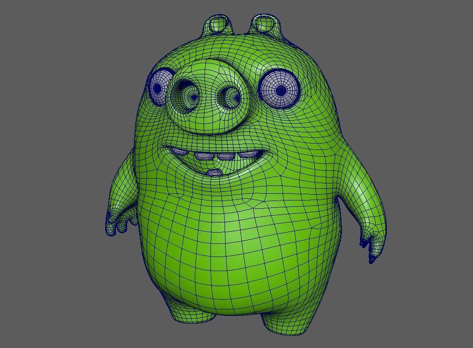 Cartoon Pig 3D model_2