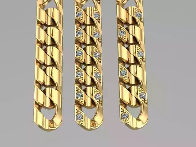 cuban chain necklace bracelet STL  