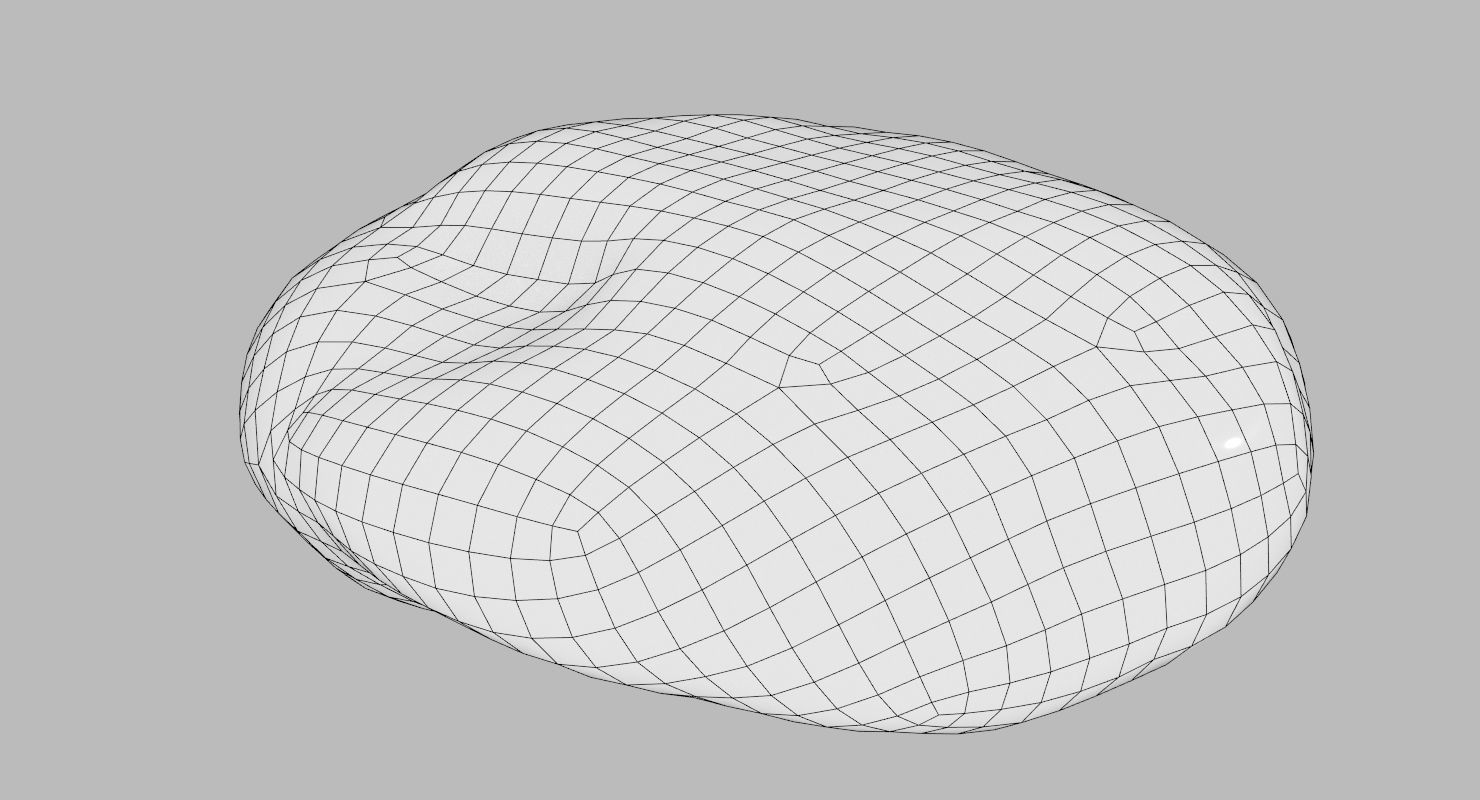 Eroded Limestone Pebble 3D model_16