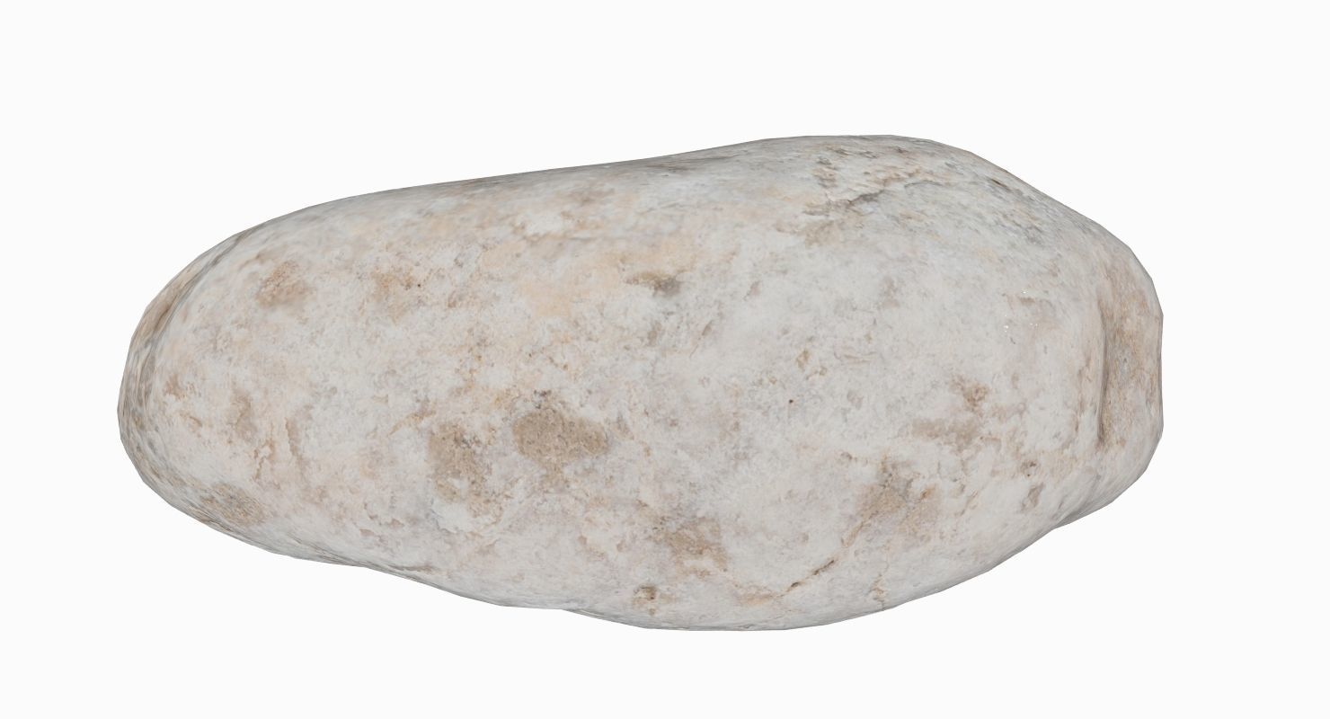 Eroded Limestone Pebble 3D model_9