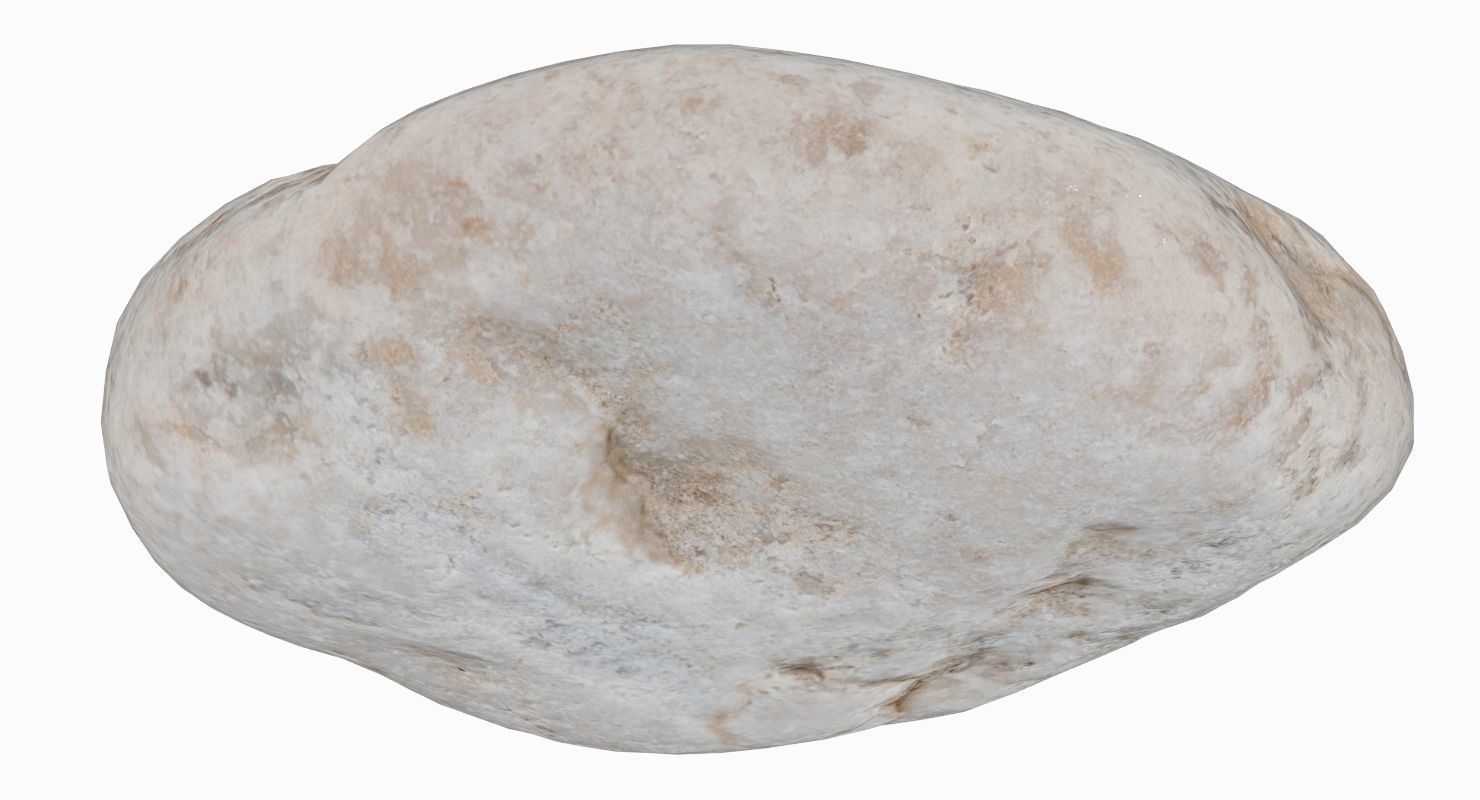 Eroded Limestone Pebble 3D model_13