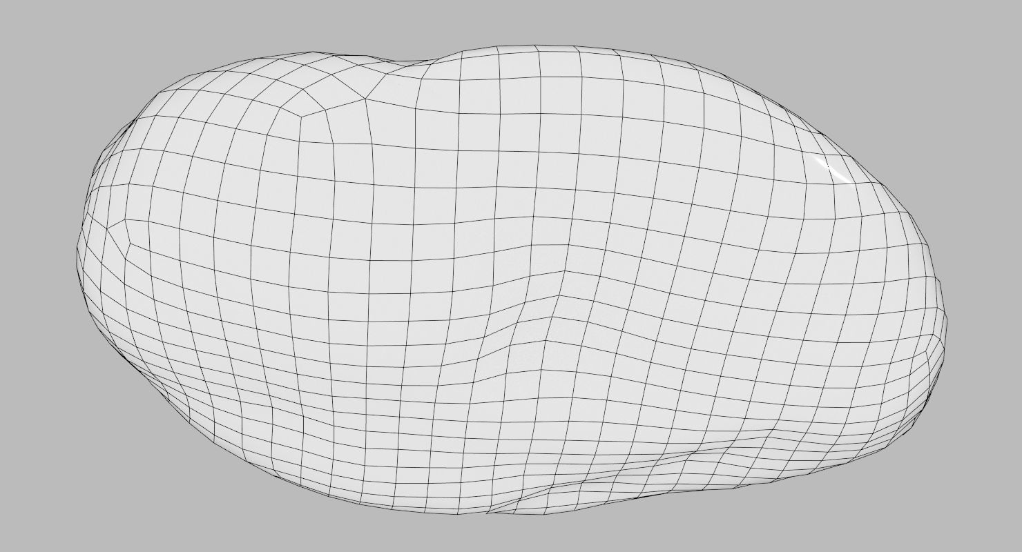 Eroded Limestone Pebble 3D model_21