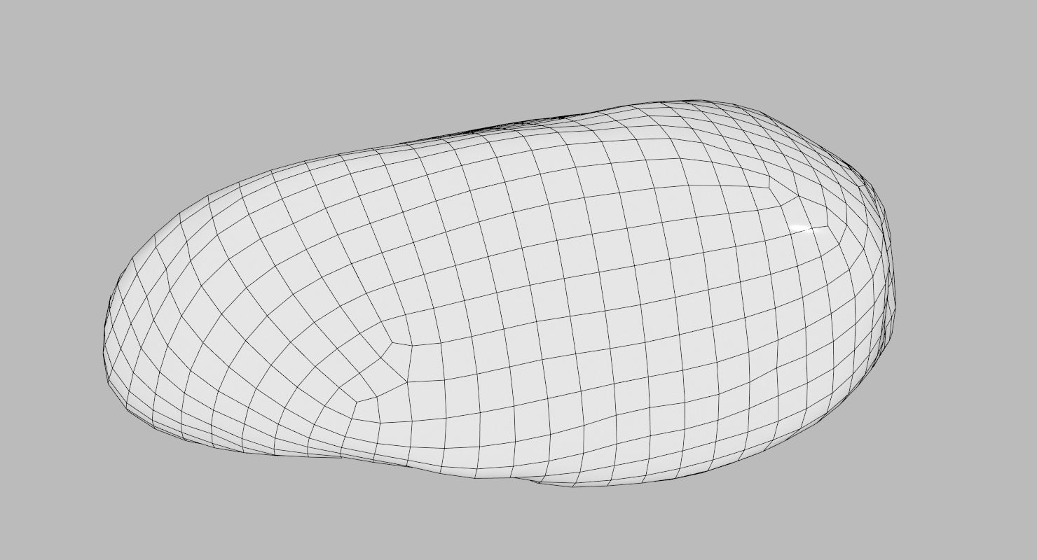 Eroded Limestone Pebble 3D model_18