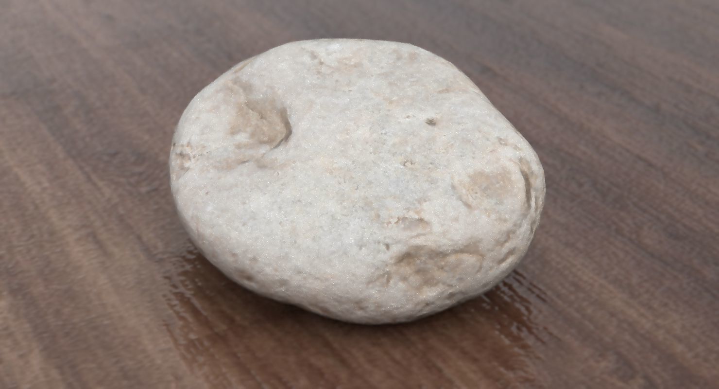 Eroded Limestone Pebble 3D model_5