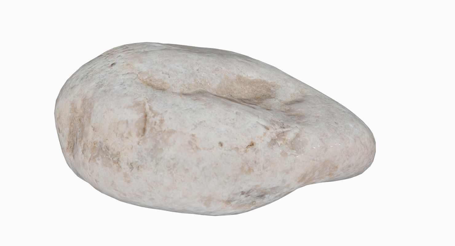 Eroded Limestone Pebble 3D model_11