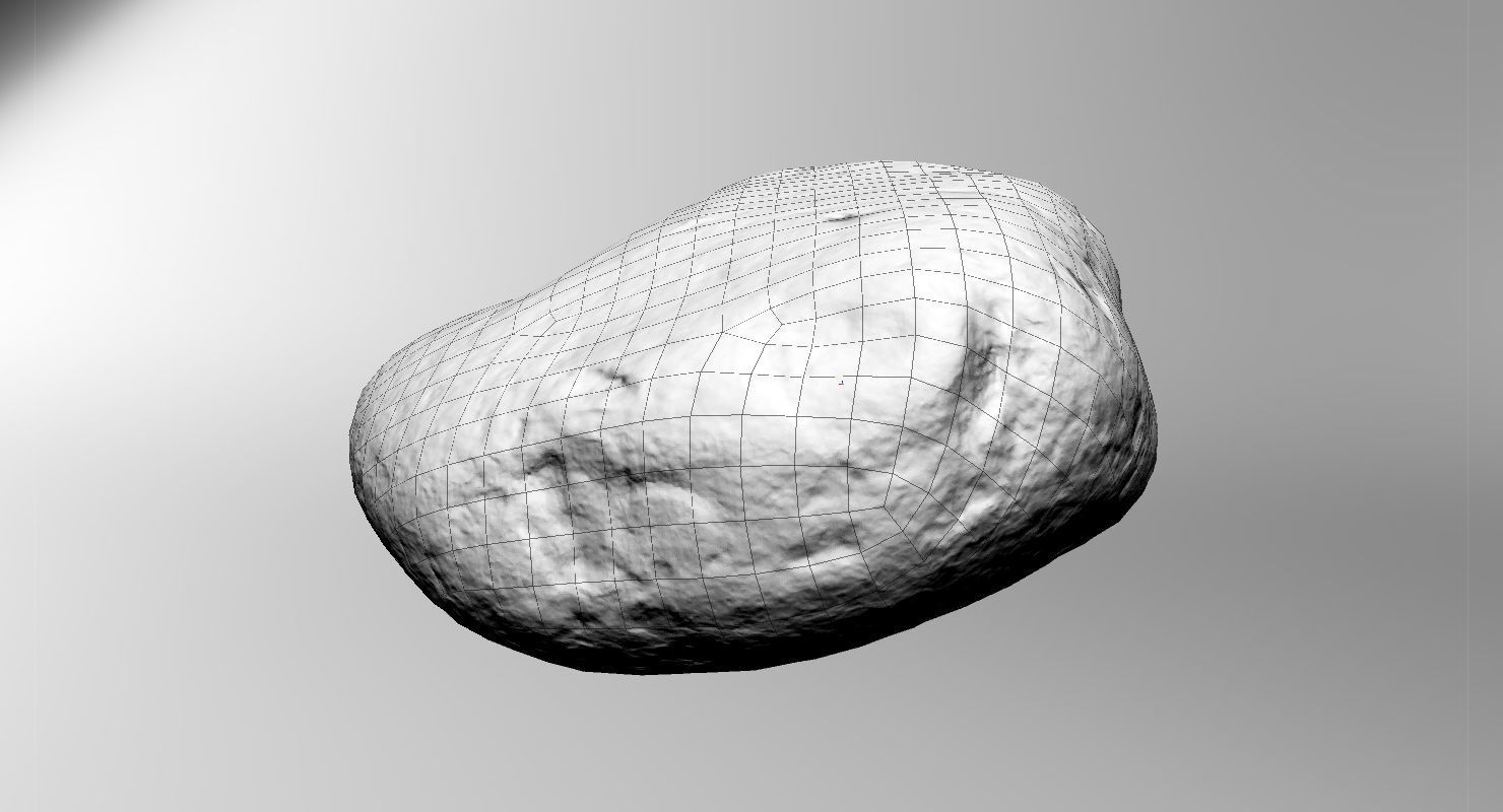 Eroded Limestone Pebble 3D model_23