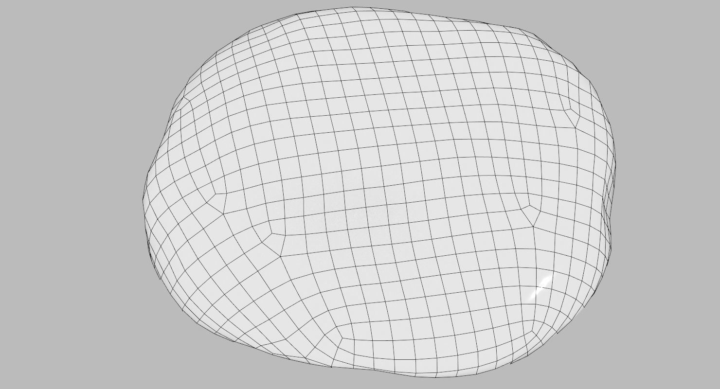 Eroded Limestone Pebble 3D model_20