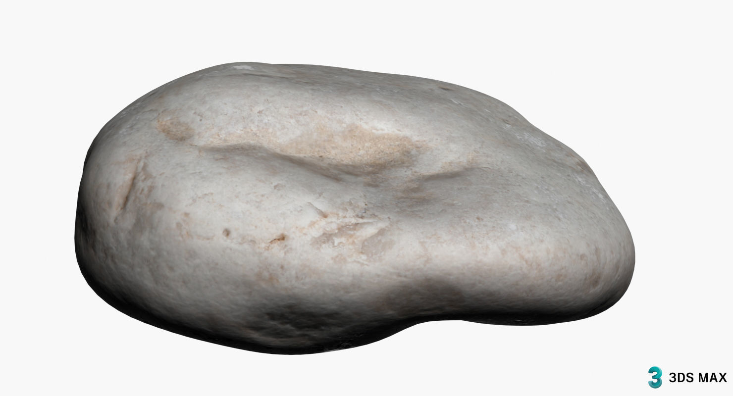 Eroded Limestone Pebble 3D model_26