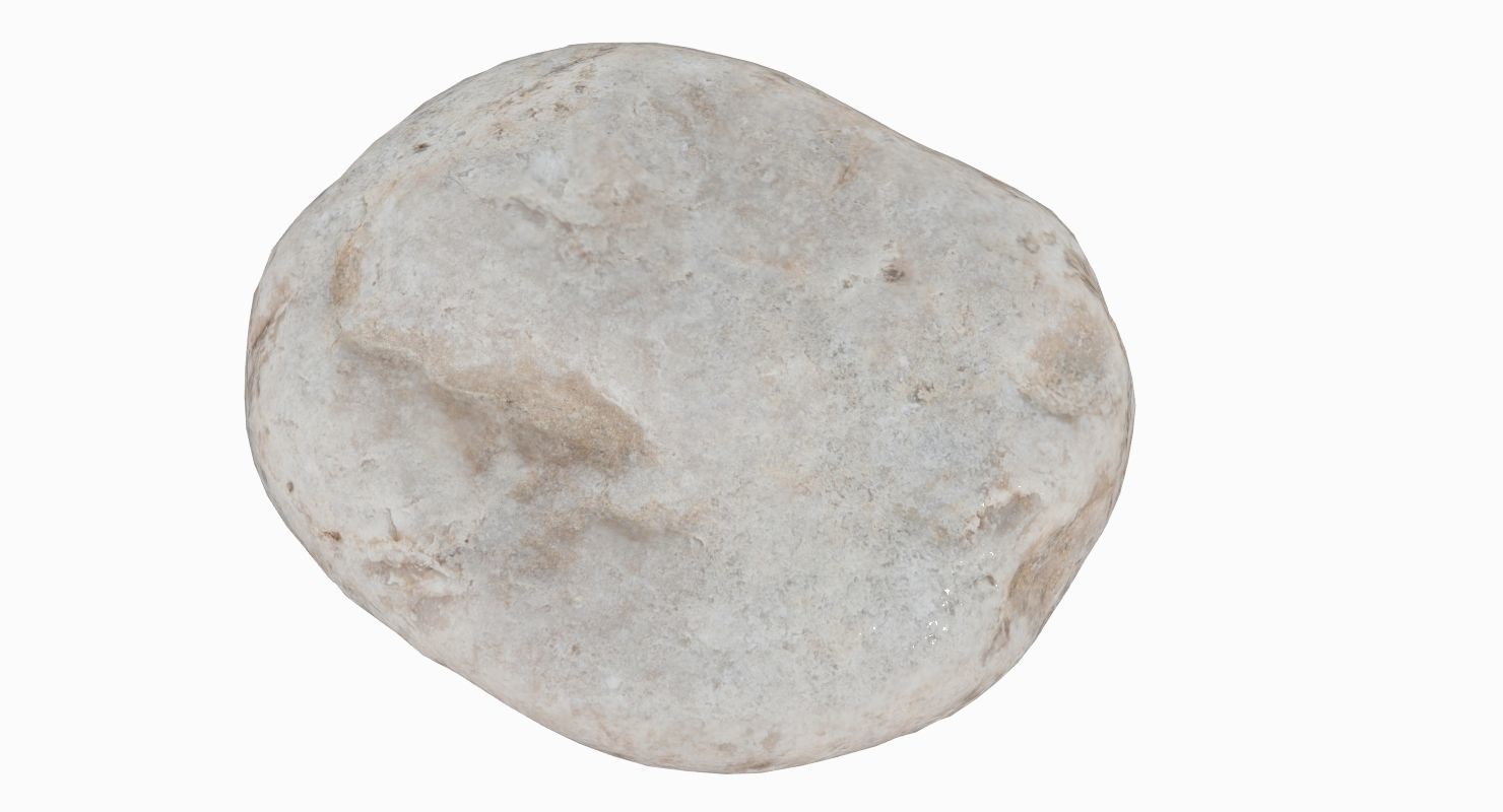 Eroded Limestone Pebble 3D model_12