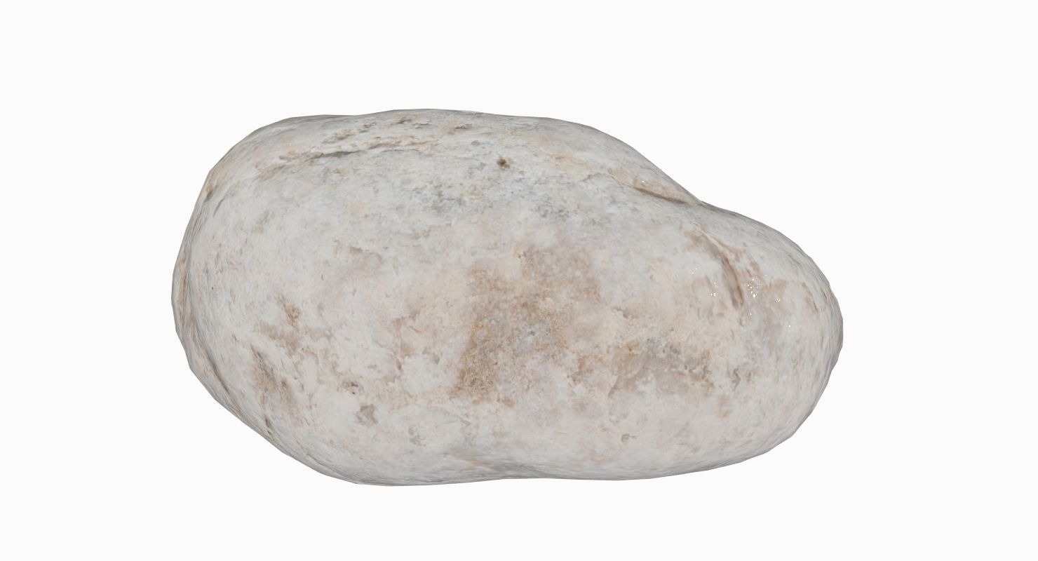 Eroded Limestone Pebble 3D model_10