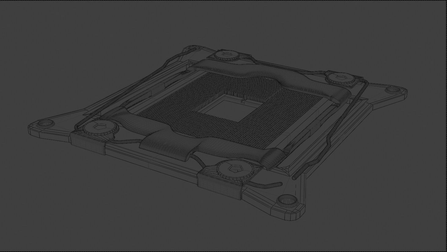 CPU Socket Free 3D model_1