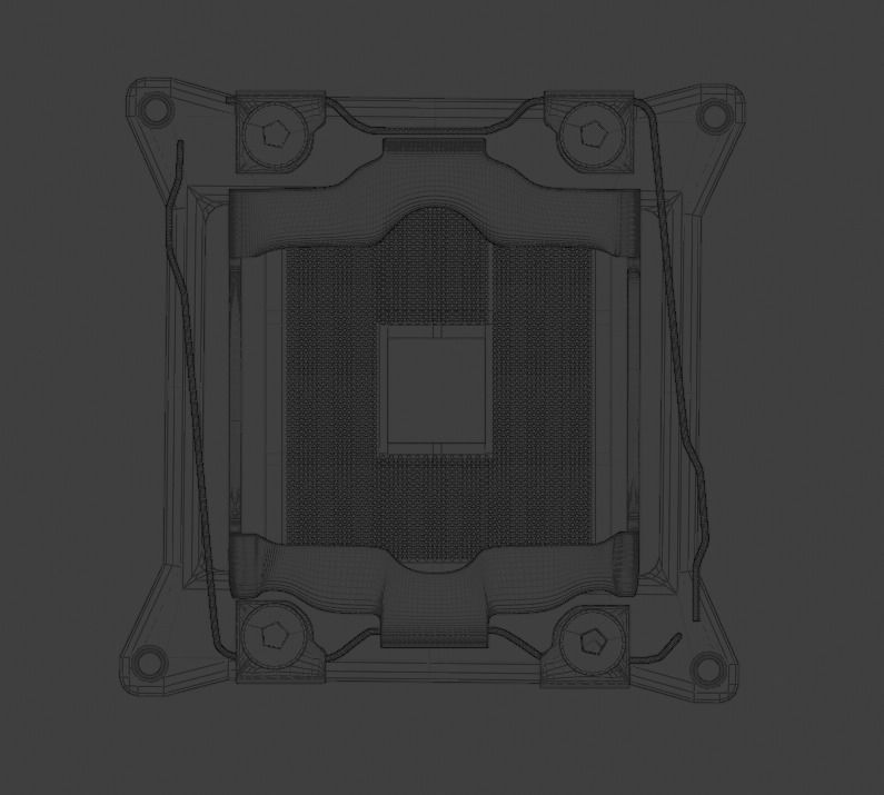 CPU Socket Free 3D model_2