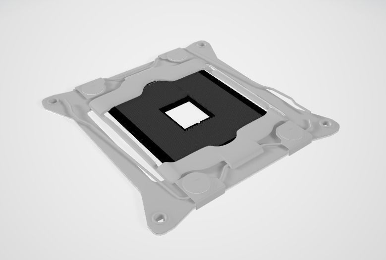 CPU Socket Free 3D model_4