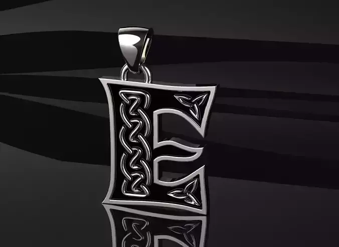 Letter pendant 5 with celtic pattern