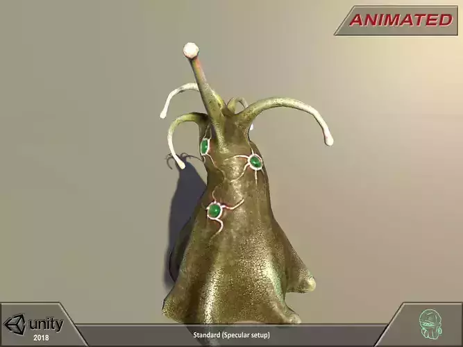 Alien flora - plant 06 Low-poly 3D model