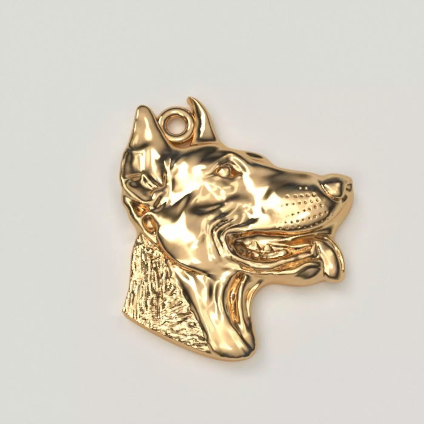 GOLDEN HEAD OF DOGS 3D print model