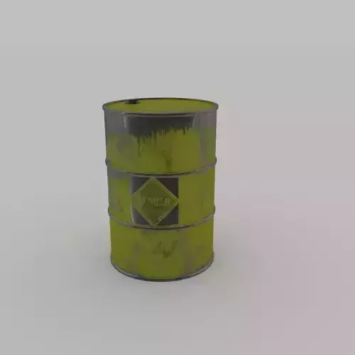 Barrel danger Low-poly 3D model