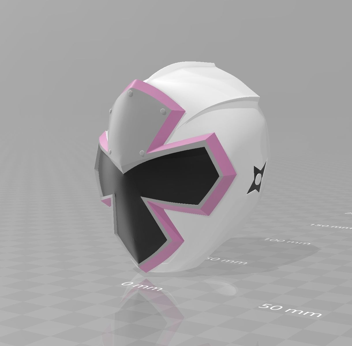 Power Rangers Shuriken Sentai Ninninger ShiroNinger Helmet 3D print model_1