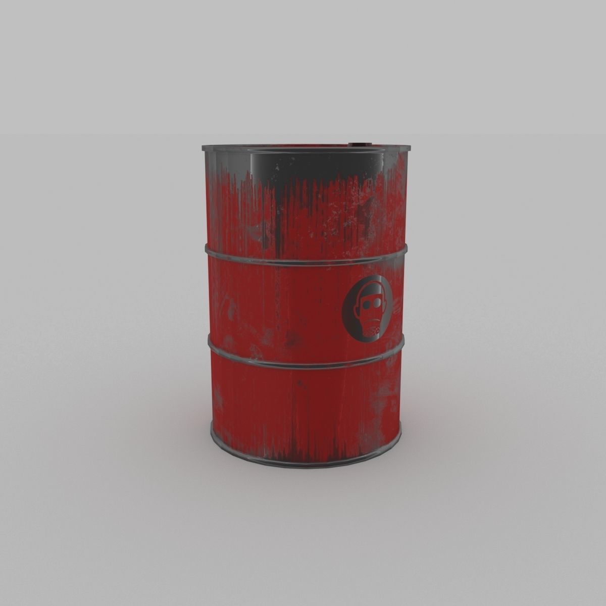 Barrel Low-poly 3D model_1