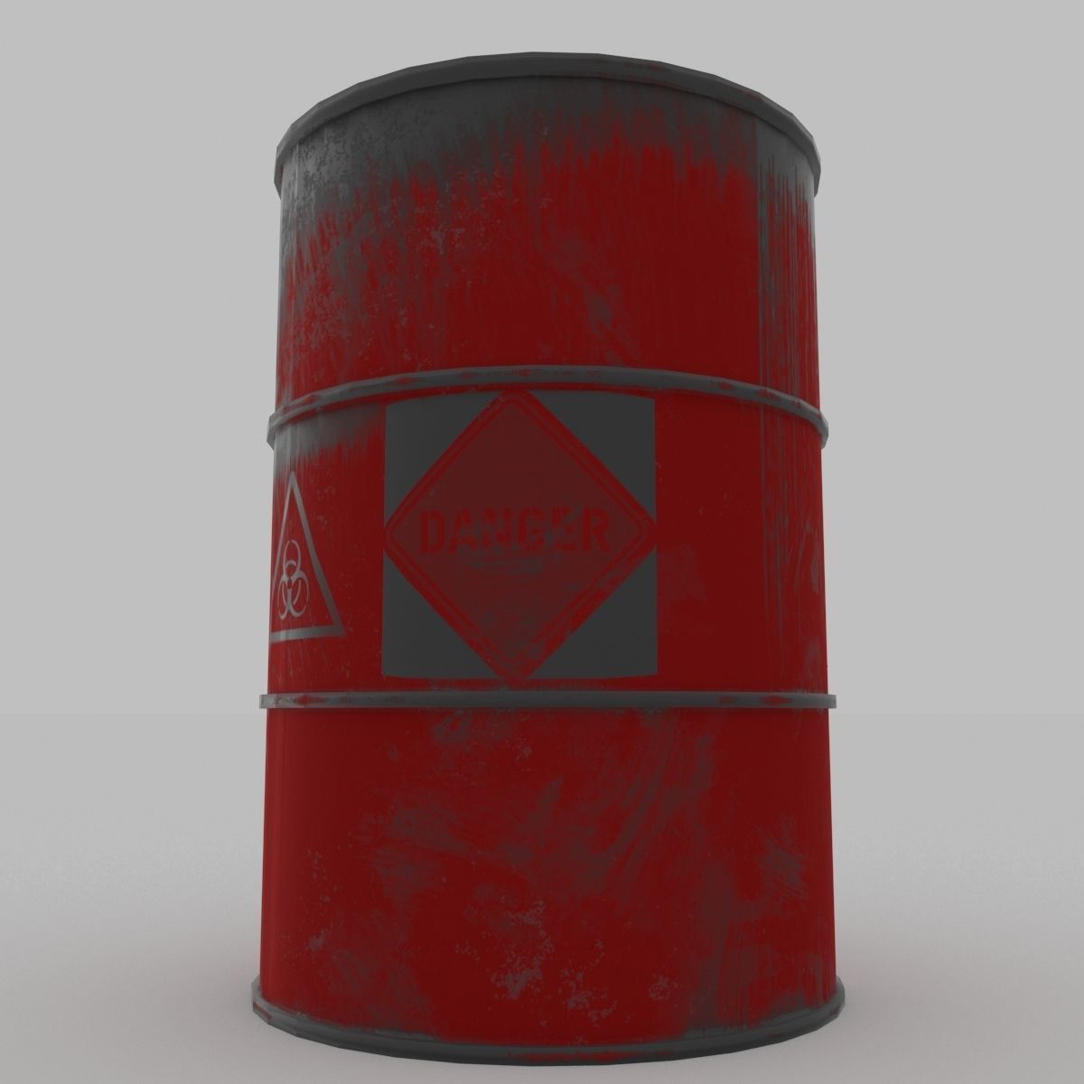 Barrel Low-poly 3D model_3