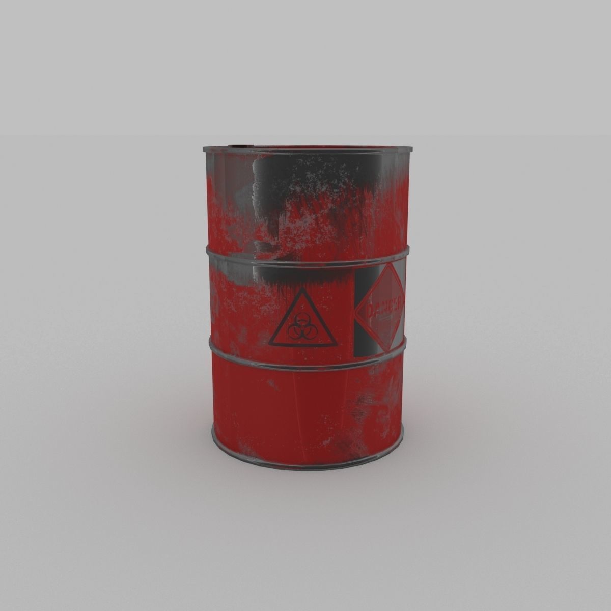 Barrel Low-poly 3D model_4