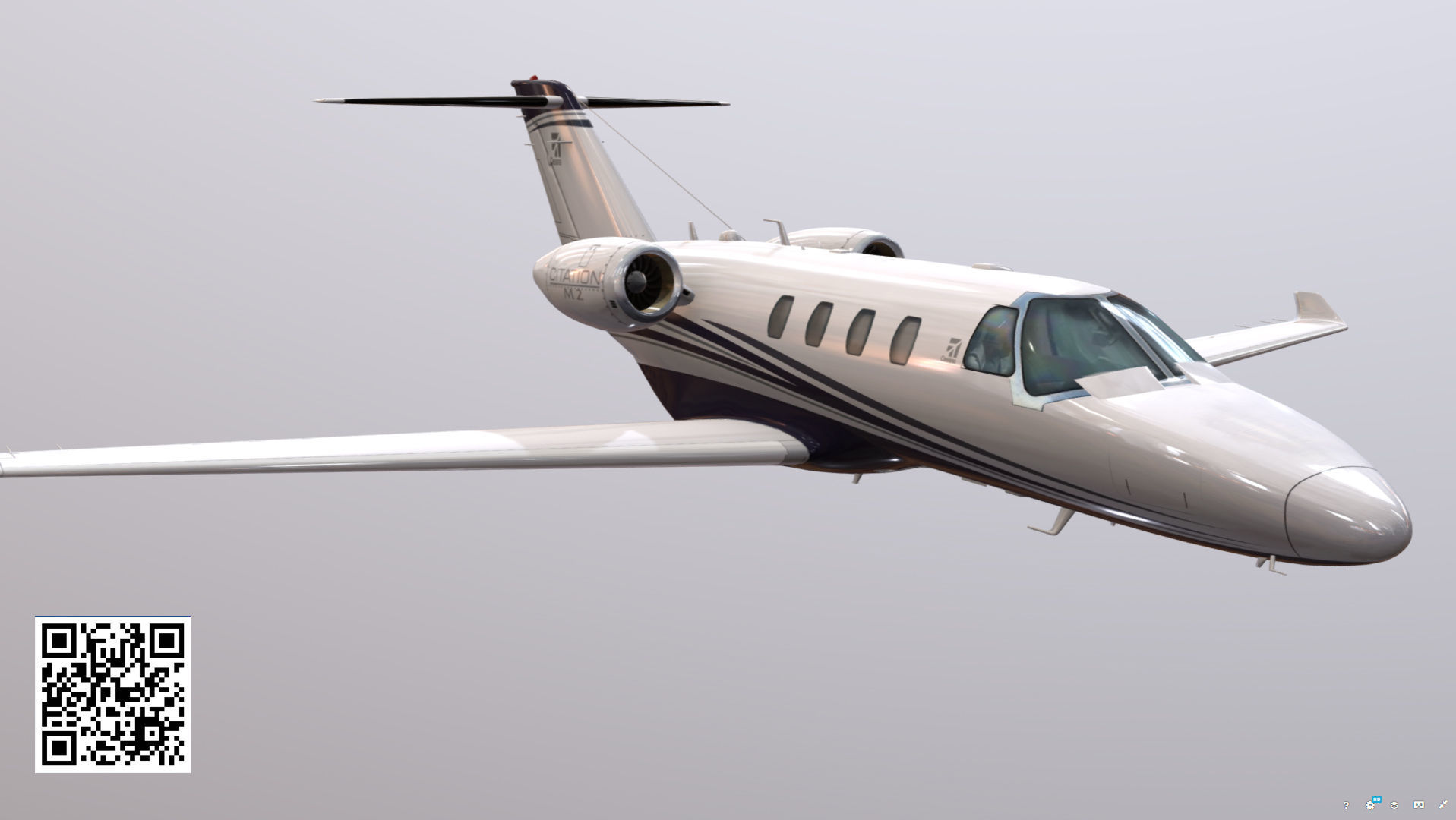 Cessna Citation M2 Low-poly 3D model_1