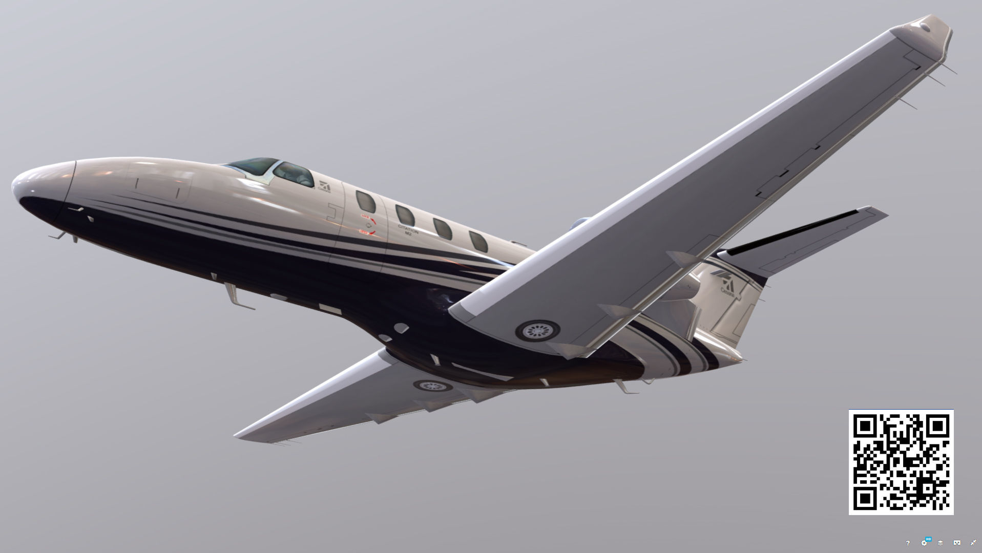Cessna Citation M2 Low-poly 3D model_3