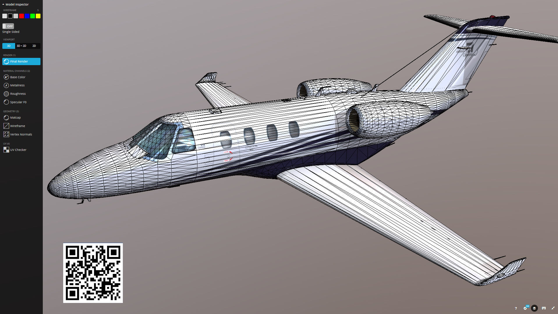 Cessna Citation M2 Low-poly 3D model_8