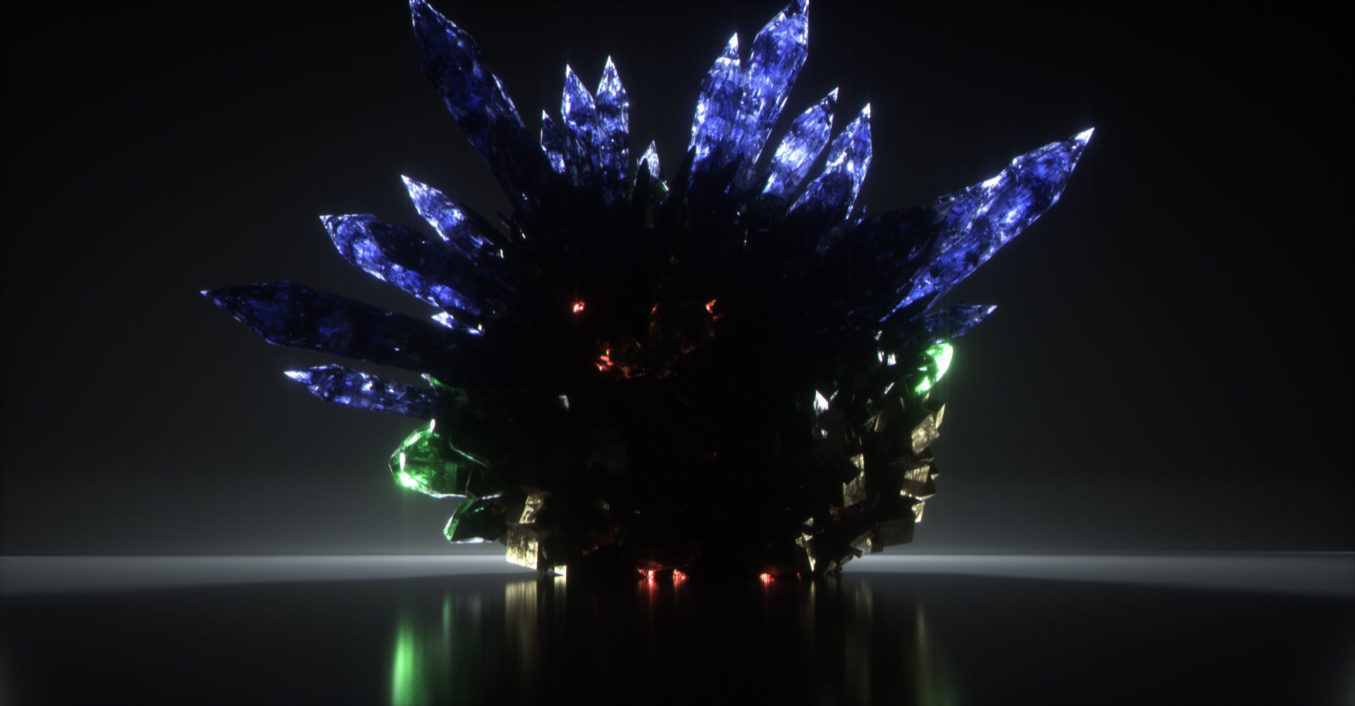 Crystal Formation Low-poly 3D model_11