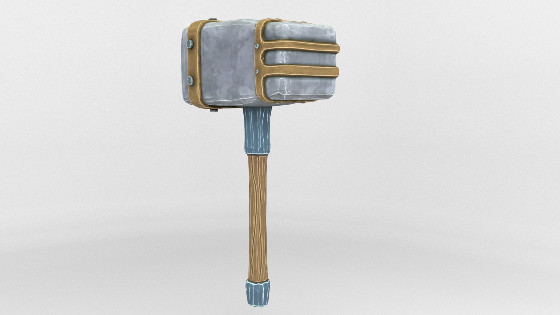 Ancient Hammer Low-poly 3D model_16