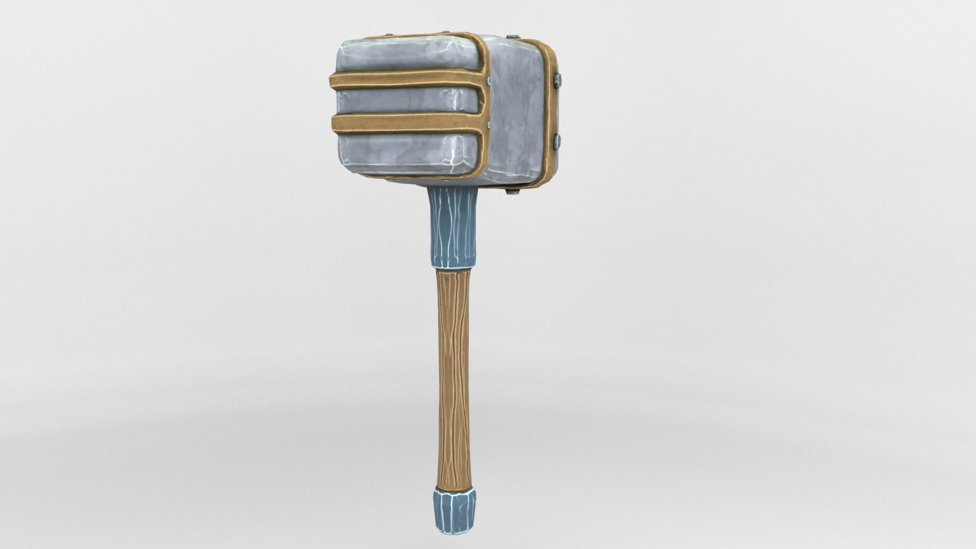 Ancient Hammer Low-poly 3D model_12