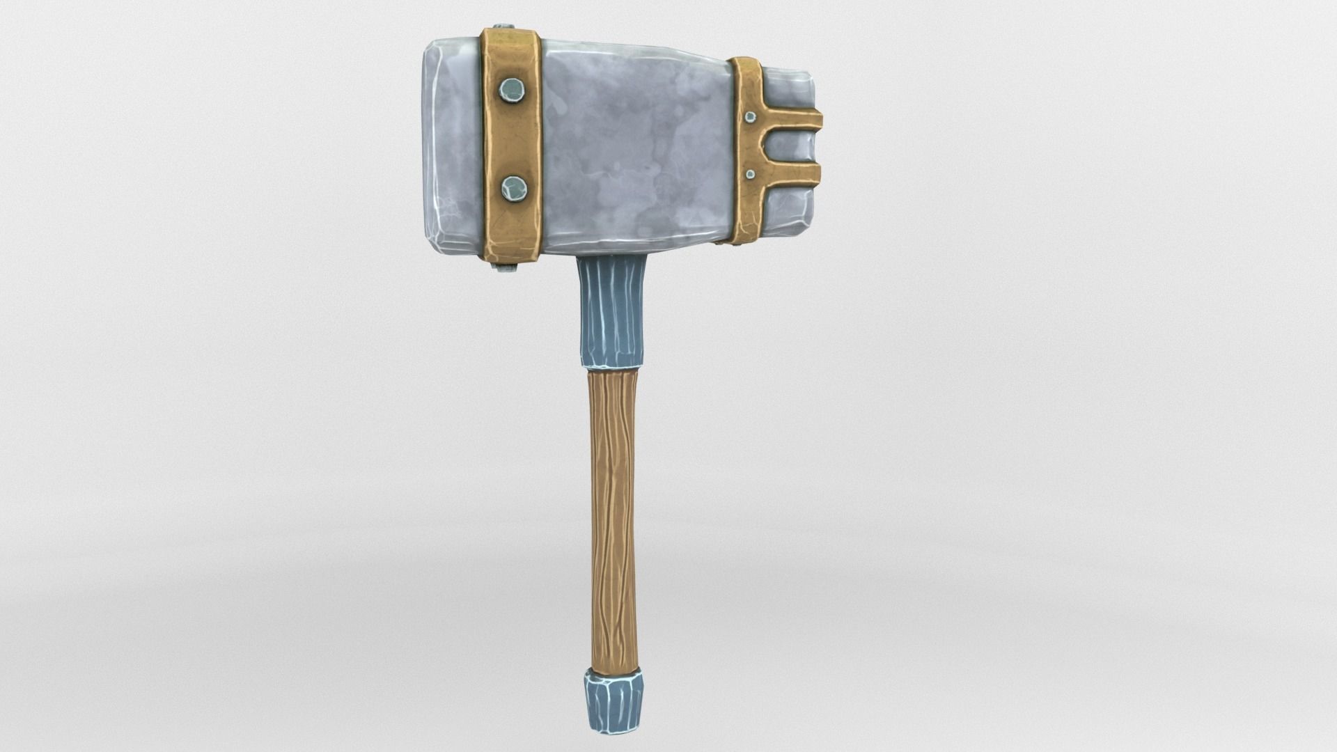 Ancient Hammer Low-poly 3D model_20