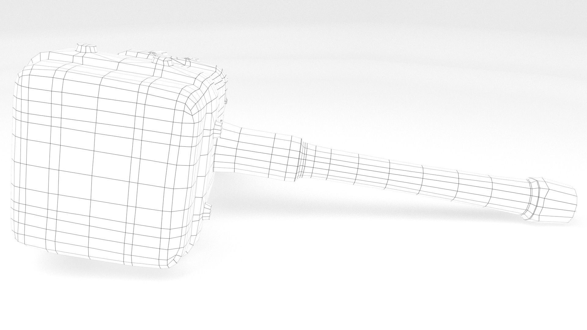 Ancient Hammer Low-poly 3D model_33