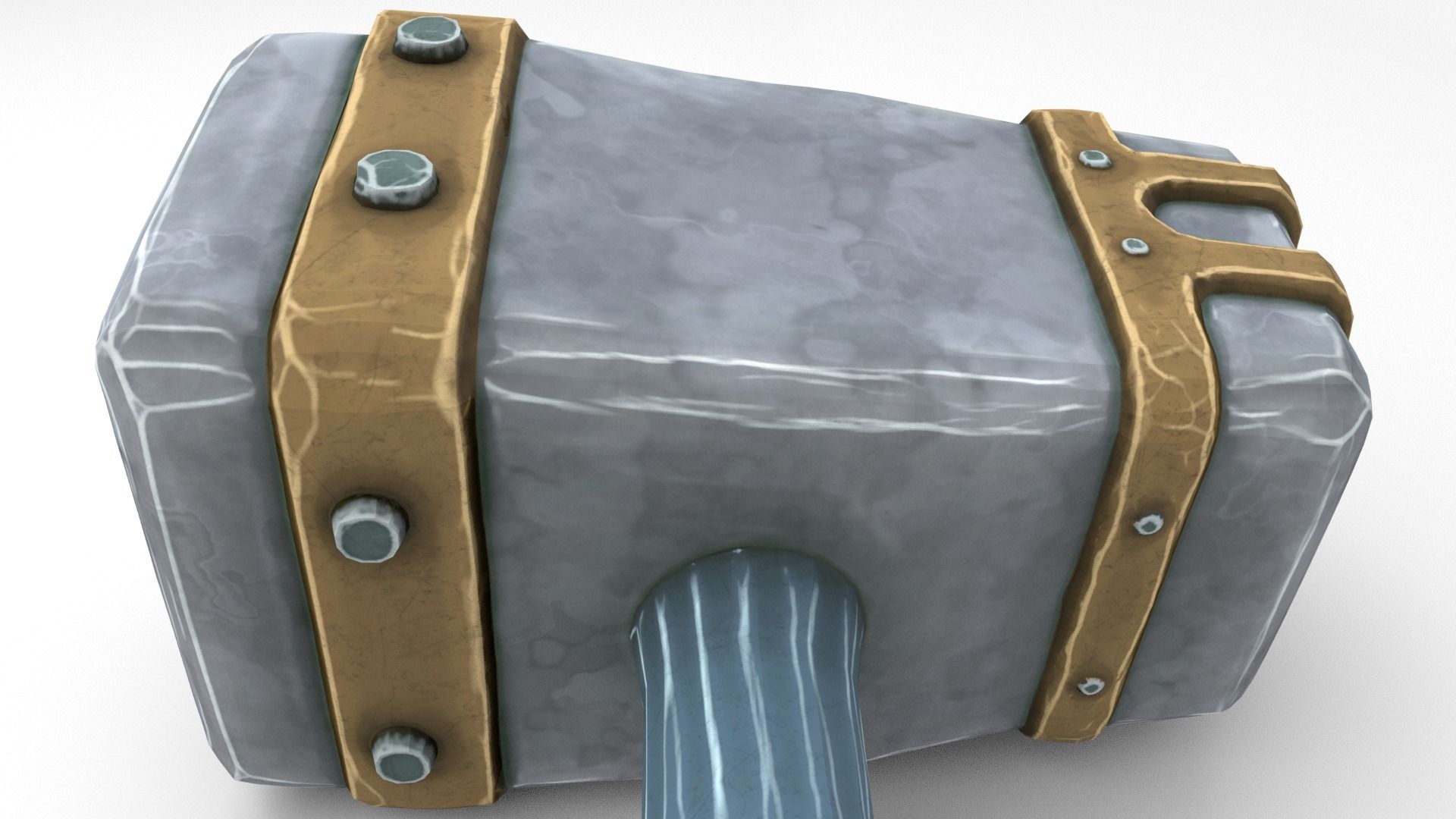 Ancient Hammer Low-poly 3D model_43