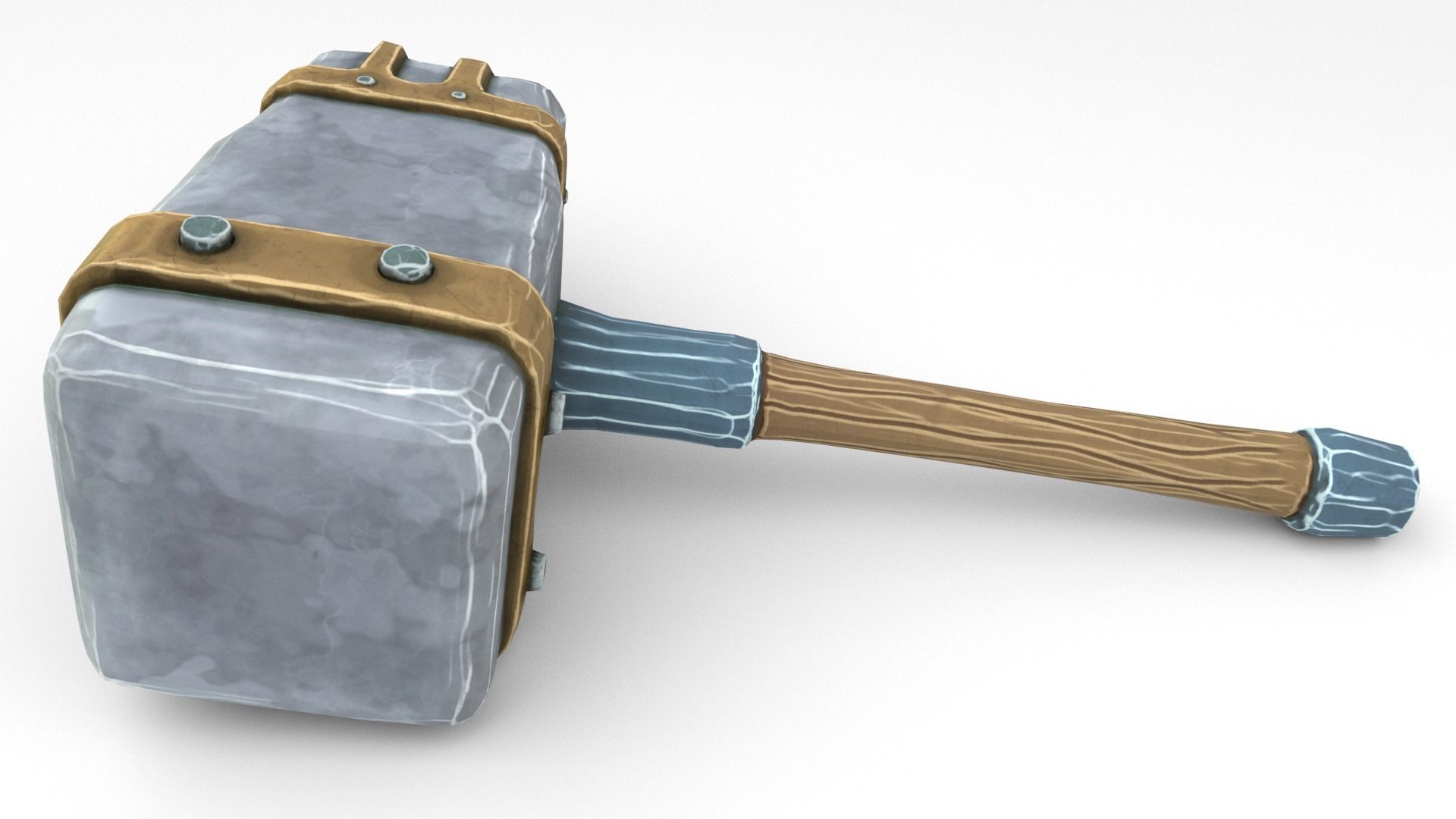 Ancient Hammer Low-poly 3D model_34
