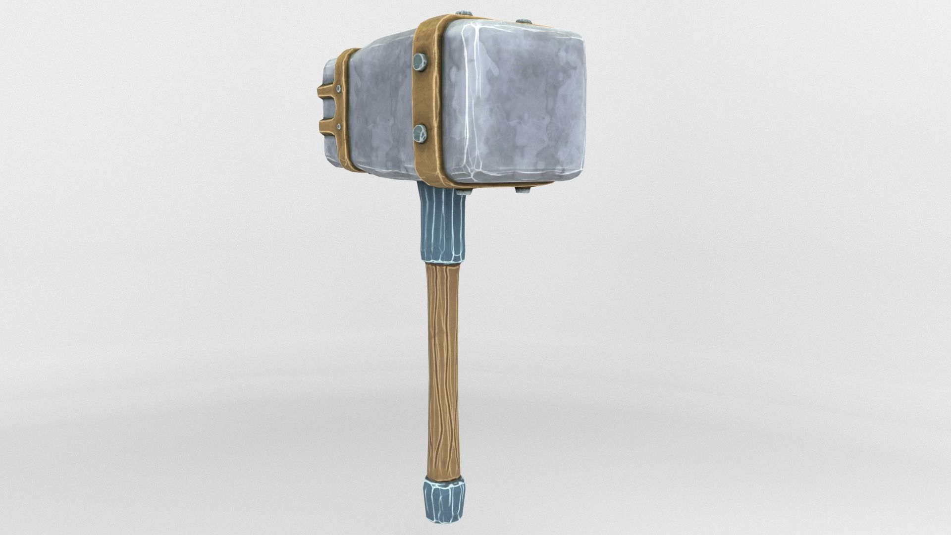 Ancient Hammer Low-poly 3D model_4