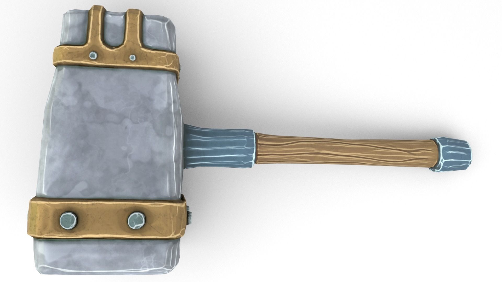 Ancient Hammer Low-poly 3D model_28