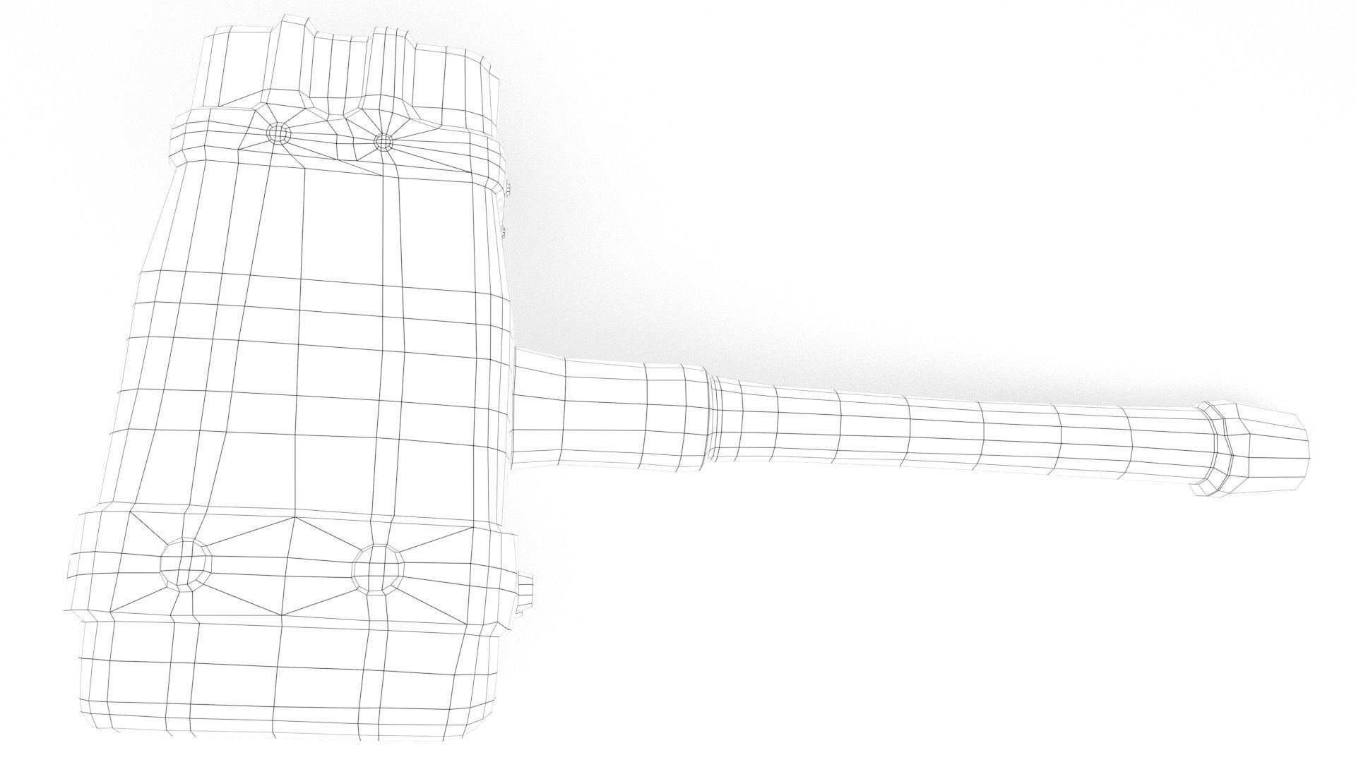 Ancient Hammer Low-poly 3D model_39