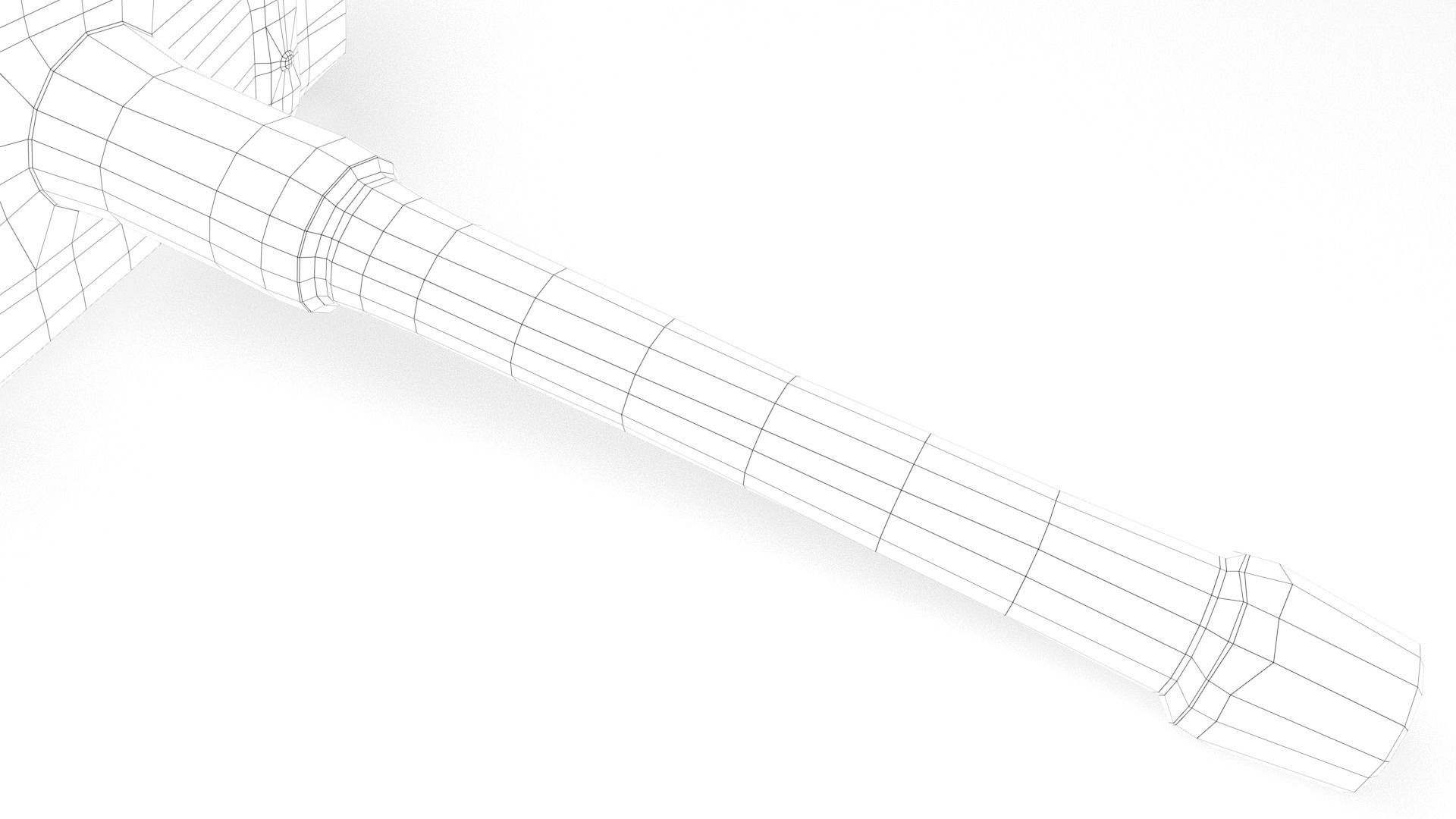 Ancient Hammer Low-poly 3D model_41