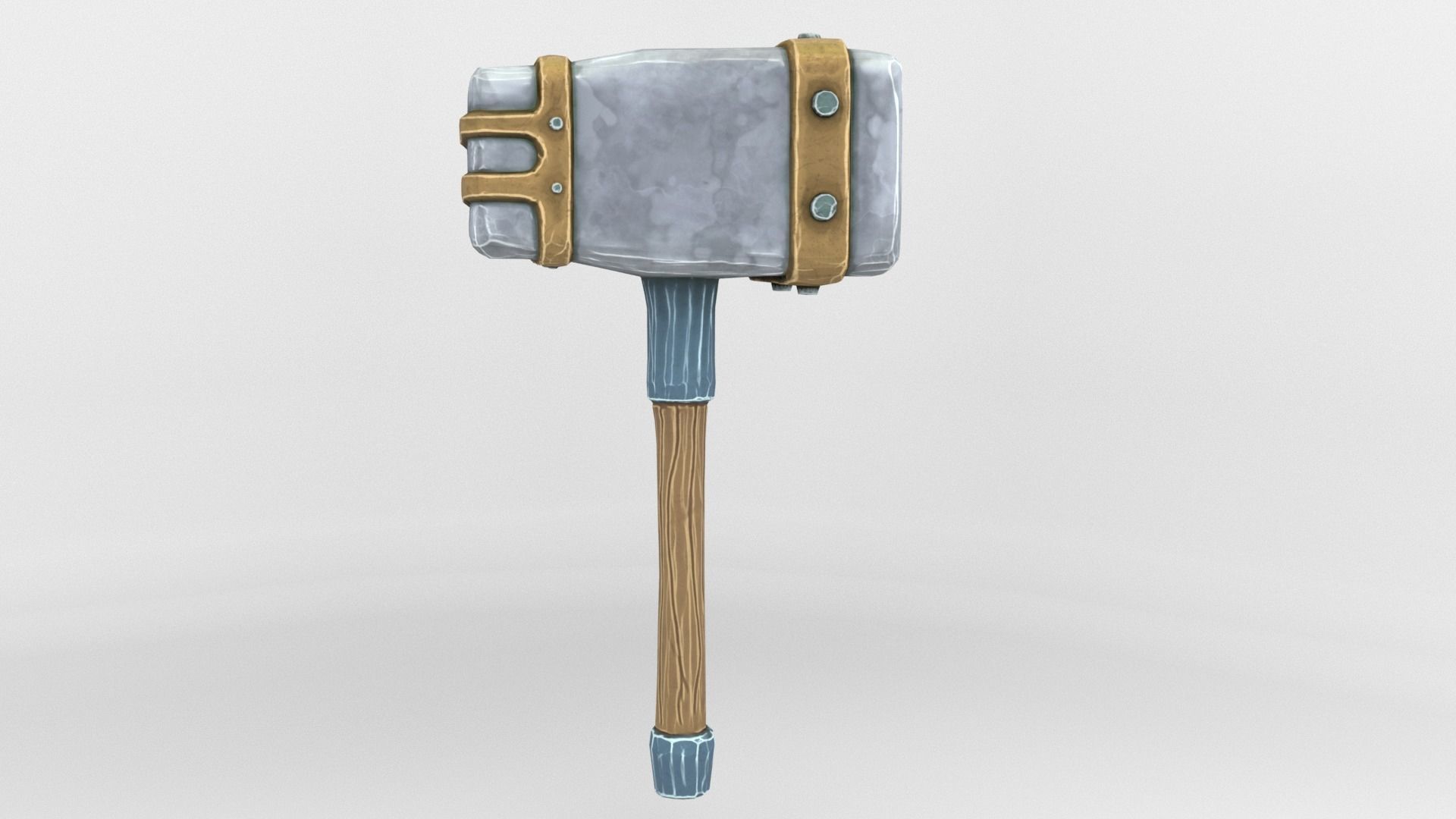 Ancient Hammer Low-poly 3D model_8