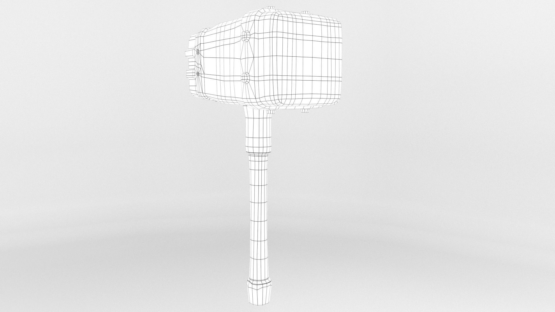 Ancient Hammer Low-poly 3D model_5