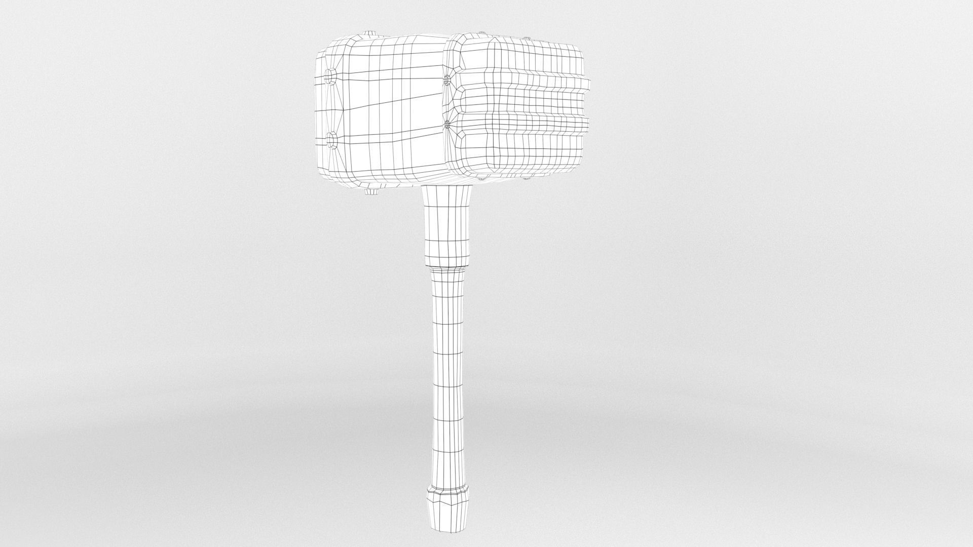 Ancient Hammer Low-poly 3D model_17