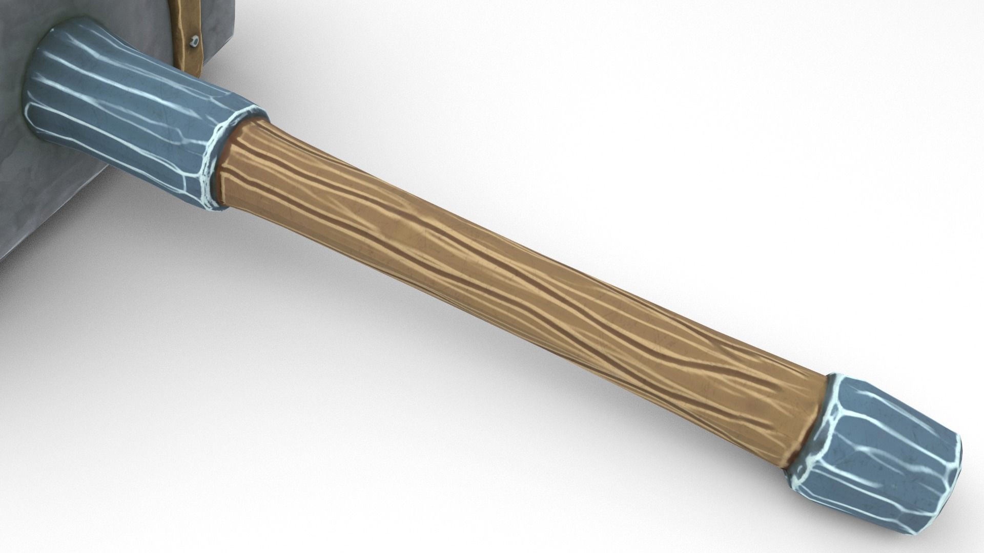 Ancient Hammer Low-poly 3D model_40