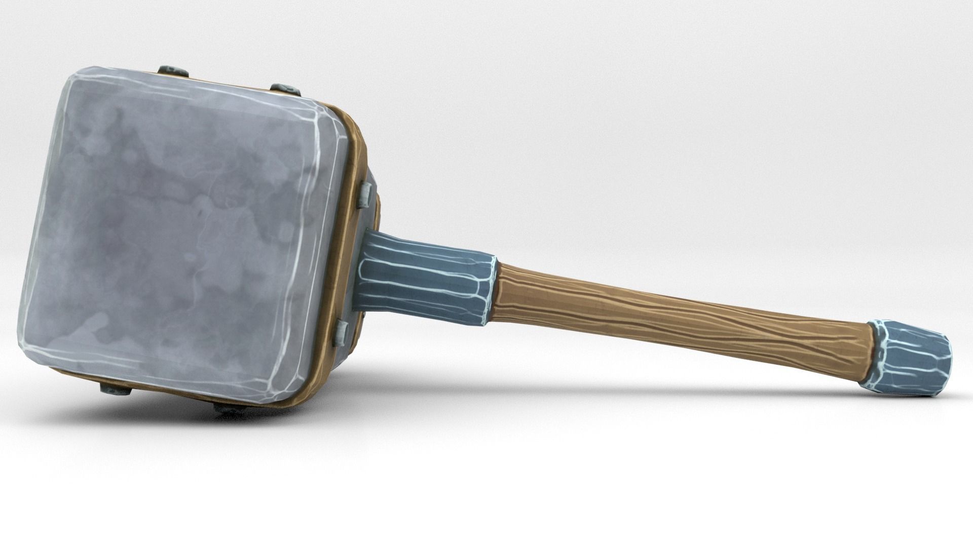 Ancient Hammer Low-poly 3D model_30