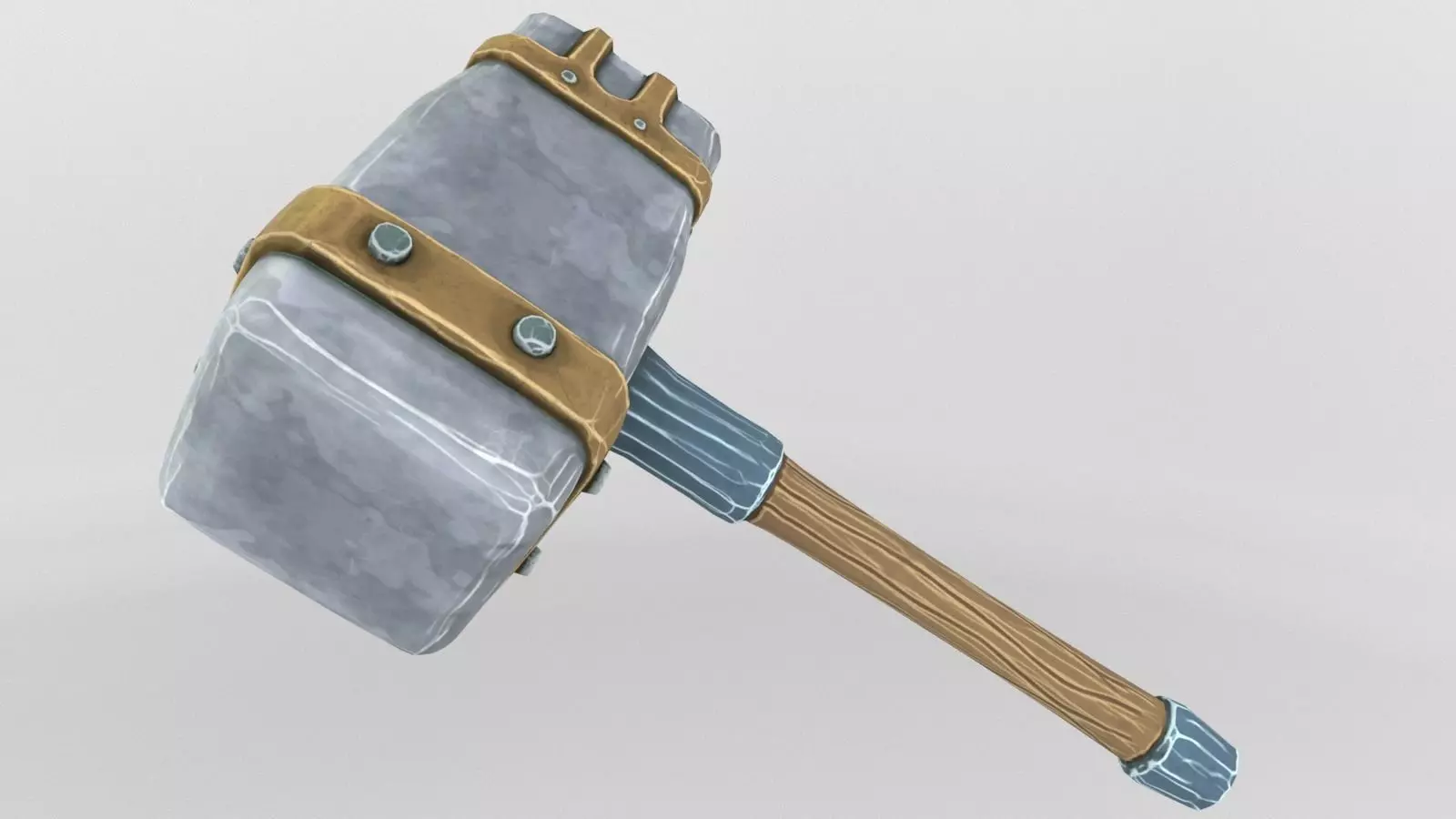 Ancient Hammer Low-poly 3D model_0