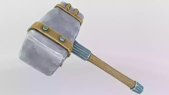Ancient Hammer Low-poly 3D model