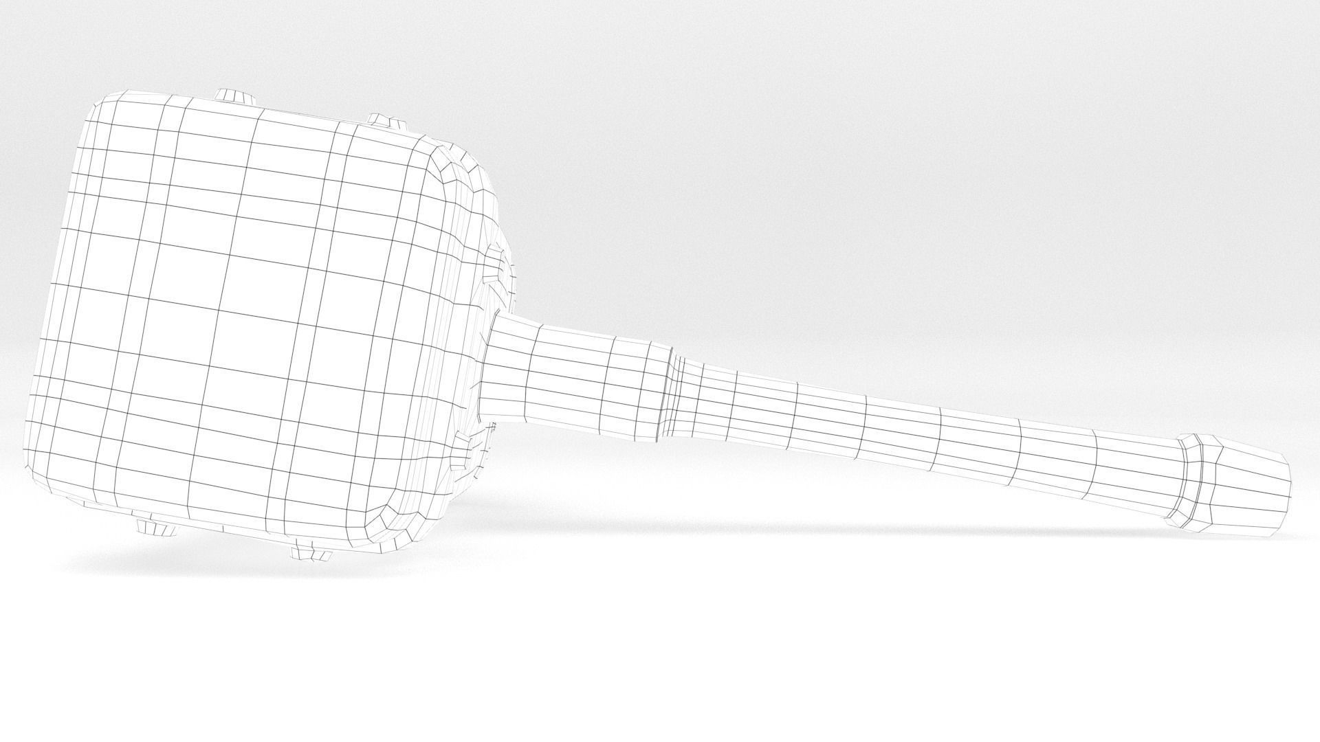 Ancient Hammer Low-poly 3D model_31