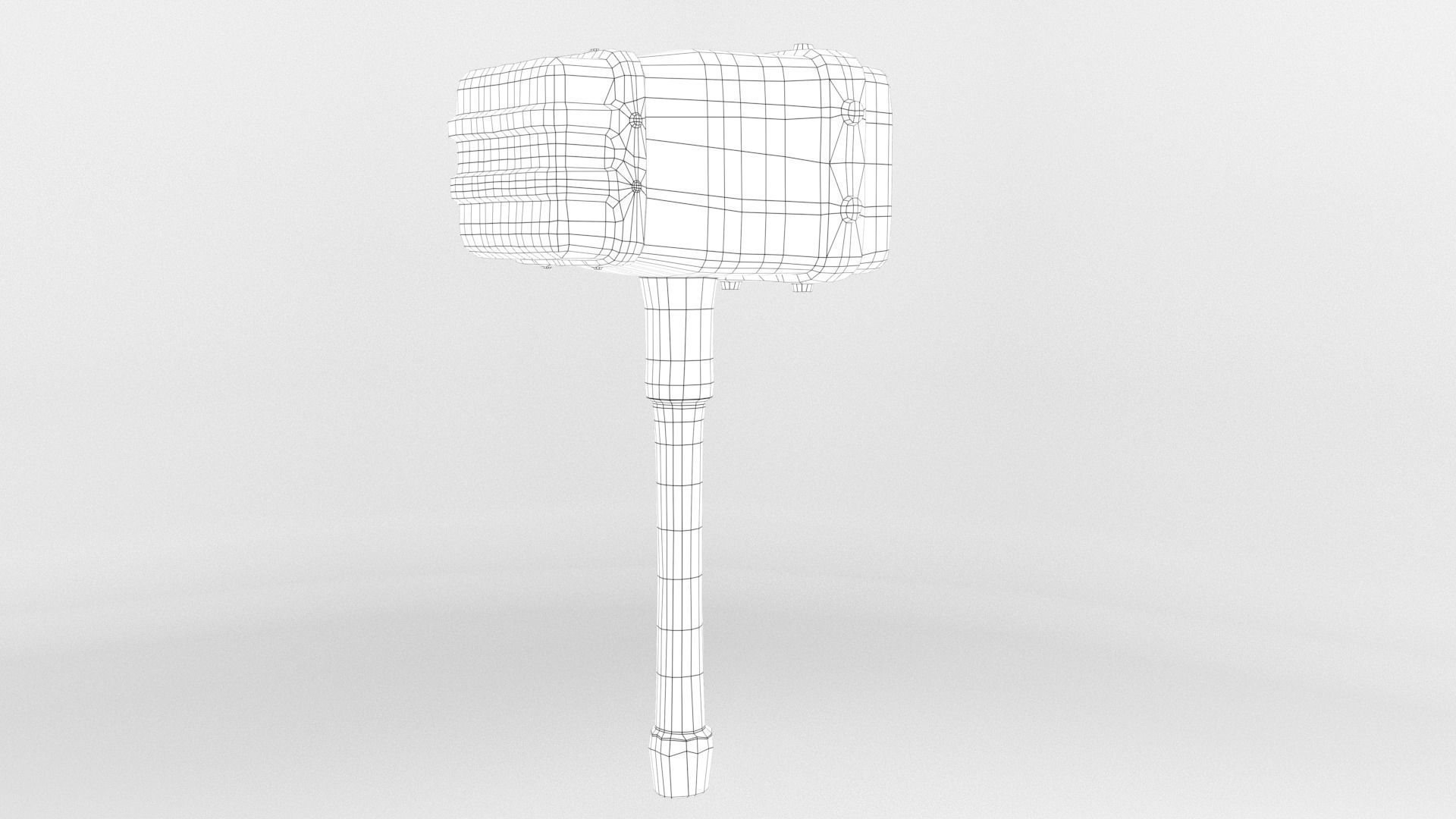Ancient Hammer Low-poly 3D model_11