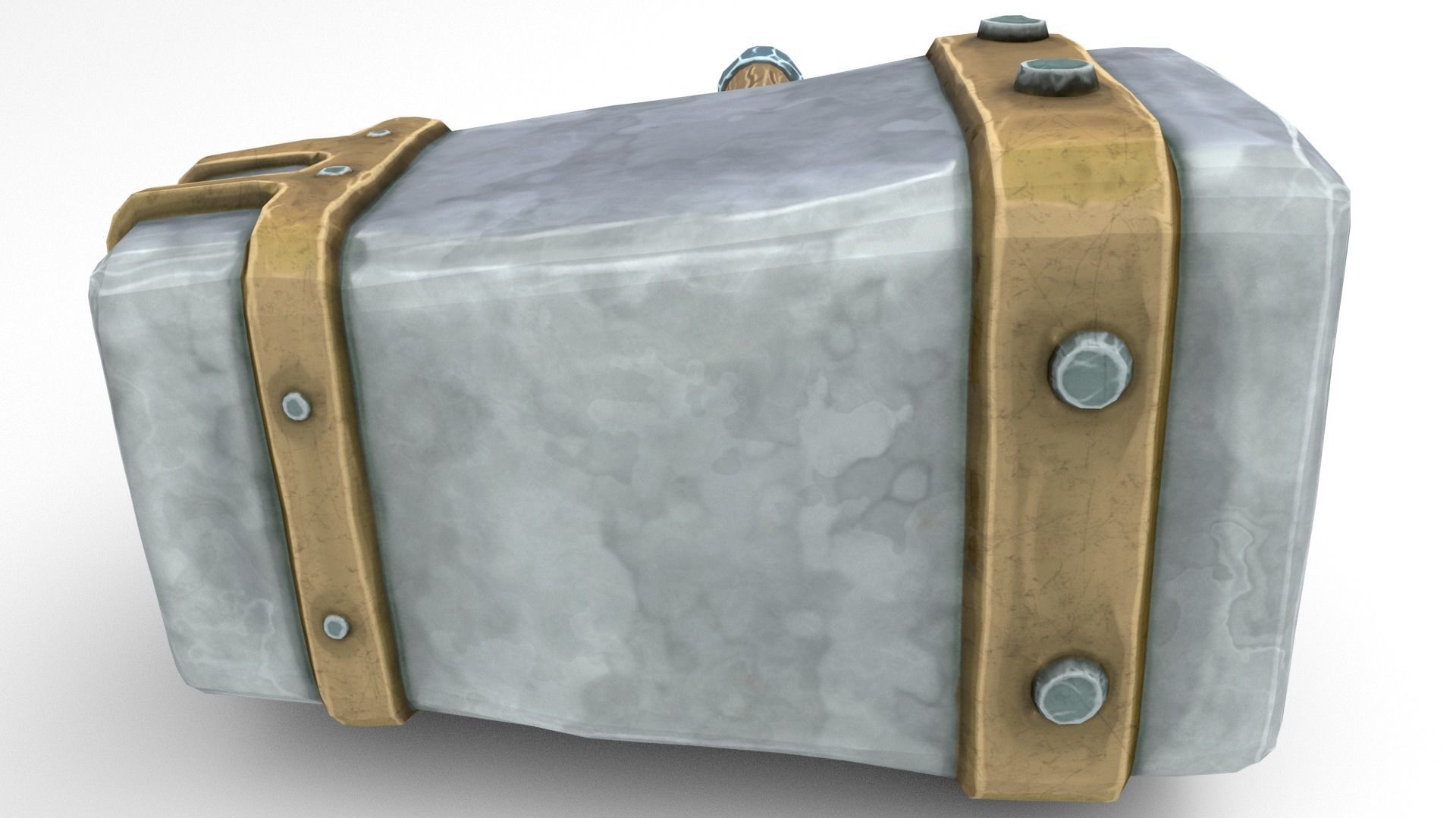 Ancient Hammer Low-poly 3D model_48