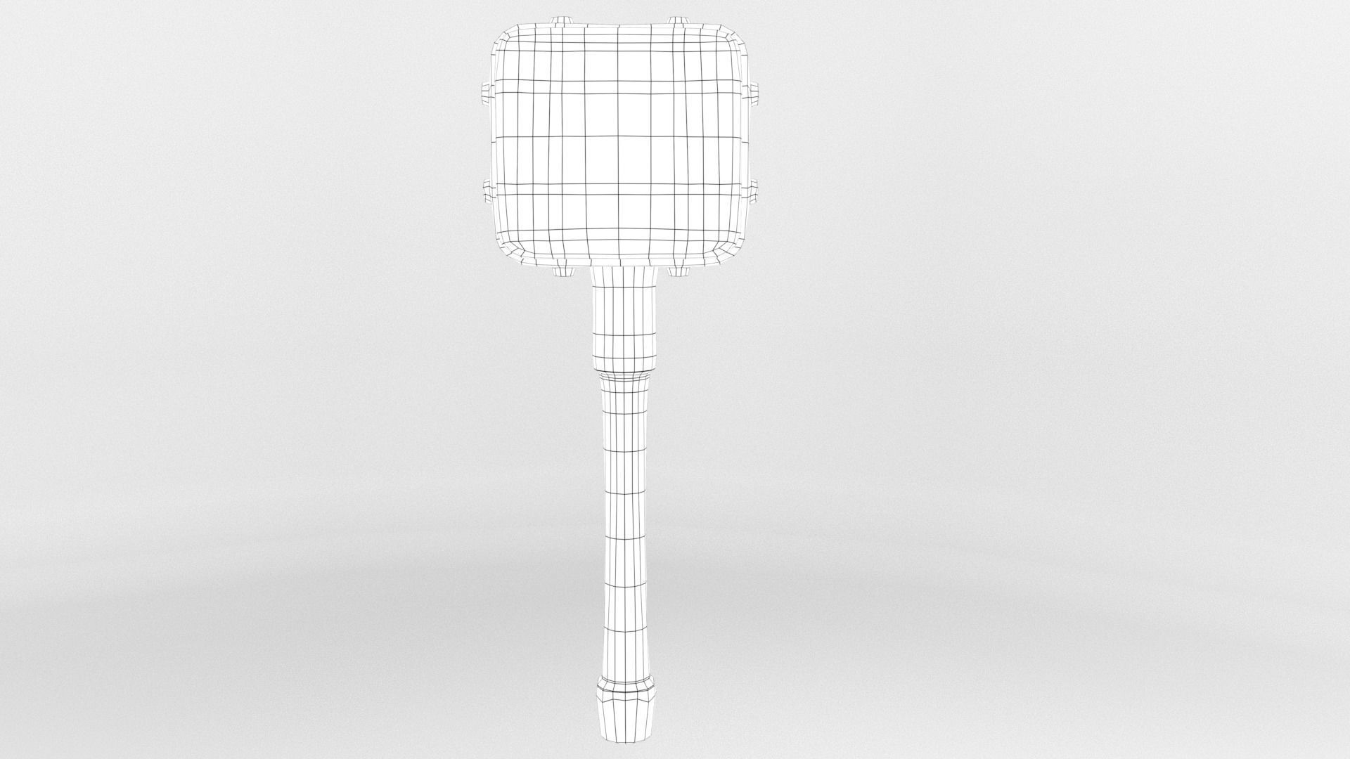 Ancient Hammer Low-poly 3D model_25